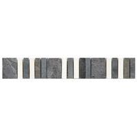 matchstick grey mosaic border tile l250mm w40mm