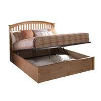 madrid natural wooden ottoman bed king