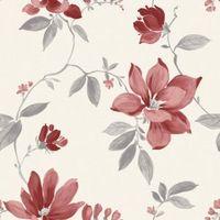 Magnolia Cream Floral Wallpaper