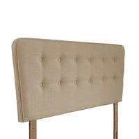 Manhattan Upholstered Headboard - Small Double - Beige