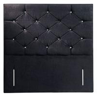 Maia Upholstered Headboard Suede Chocolate Single