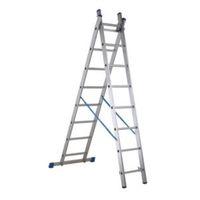 Mac Allister Double Extension 8 Tread 2 In 1 Ladder