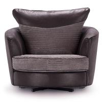 maly swivel armchair black and slate