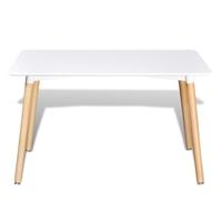 Matte White Rectangular Dining Table