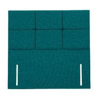 Mayfair Cobbled Headboard Teal Small Single