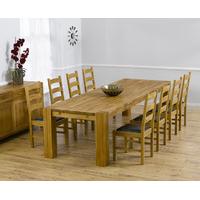 madrid 300cm solid oak dining table with vermont chairs