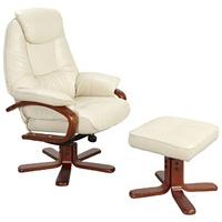 macau swivel chair and footstool in cream