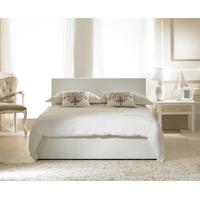 madrid faux leather ottoman bed