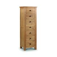 Marlborough Oak Tall 7 Drawer Chest