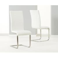 malaga white dining chairs pair