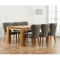 madrid 200cm solid oak dining table with knightsbridge chairs