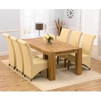 Madrid 200cm Solid Oak Extending Dining Table with Kentucky Chairs