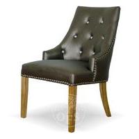 Marcella Button Back Charcoal Grey Dining Chairs