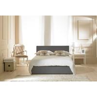 Madrid Grey Faux Leather Ottoman King Size Bed