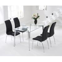 Malia 130cm Glass Dining Table with Calgary Chairs