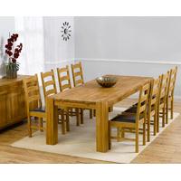 Madrid 240cm Solid Oak Extending Dining Table with Vermont Chairs