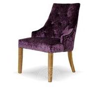 Malmo Purple Scoop Back Crushed Velvet Dining Chairs