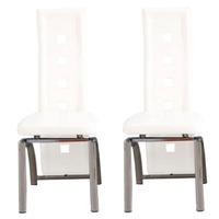 manhattan design white dining chairs in a pair