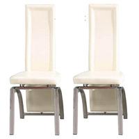 manhattan plain cream dining chairs in a pair