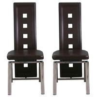 manhattan design brown dining chairs in a pair