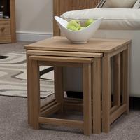 Marseille Solid Oak Nest of Tables