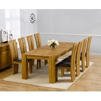 Madrid 240cm Solid Oak Extending Dining Table with Montreal Chairs