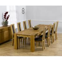 madrid 300cm solid oak dining table with toronto chairs