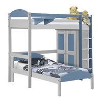 Maximus L shape high sleeper set 1 - White and Baby Blue