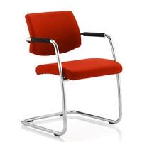 marisa office chair in pimento with cantilever frame