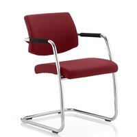 marisa office chair in chilli with cantilever frame