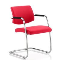 marisa office chair in cherry with cantilever frame