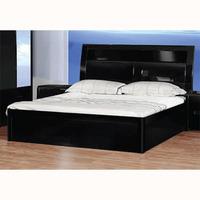 Madrid King Size Bed in Black High Gloss