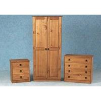 Maya Bedroom Set In Distressed Waxed Pine