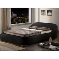 Manhattan Black Faux Leather Double Bed