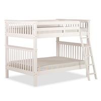 Malvern Wooden Small Double Bunk Bed In White