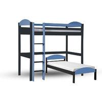 Maximus L shape high sleeper - Graphite and Baby Blue