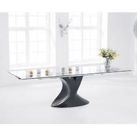 Majorca 180cm Grey Extending Glass Dining Table