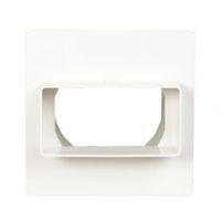 Manrose White Flat to Round Adaptor & Wall Plate