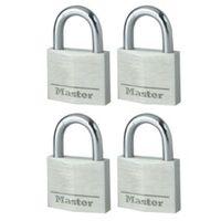 master lock steel 4 pin tumbler padlock w40mm pack of 4