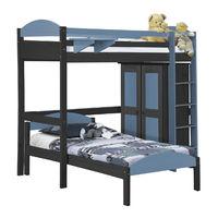 maximus l shape high sleeper set 1 graphite and baby blue