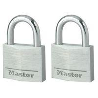 master lock steel 3 pin tumbler padlock w30mm pack of 2