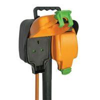 masterplug 2 socket 13 a external trailing socket garden spike 15m bla ...