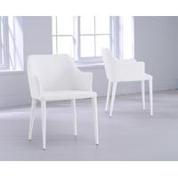 mark harris cape verdi white dining chair pair