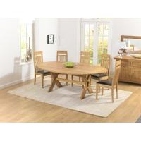 mark harris avignon solid oak 165cm extending dining set with 4 monte  ...