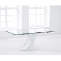 Mark Harris Murcia 180cm Extending White Glass Dining Table