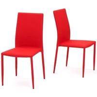 mark harris ava red stackable dining chair pair
