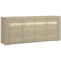 Madras Champagne Melamine Sideboard - Extra Wide 4 Door