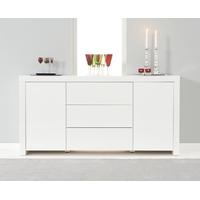 mark harris hereford white high gloss sideboard 2 doors 3 drawers