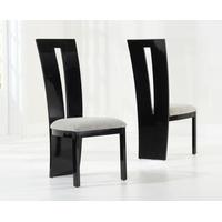 Mark Harris Valencie Black High Gloss Dining Chair (Pair)