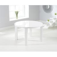 Mark Harris Ava White High Gloss 120cm Round Dining Table